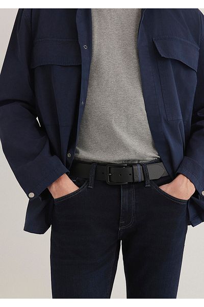 Mavi Black Leather Belt 090499-15903