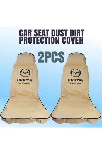 Mazda Car Seat Covers 2pcs – Dust & Dirt Protection For Service Center & Daily Use Beige