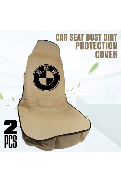 BMW Car Seat Covers 2pcs – Dust & Dirt Protection For Service Center & Daily Use Beige