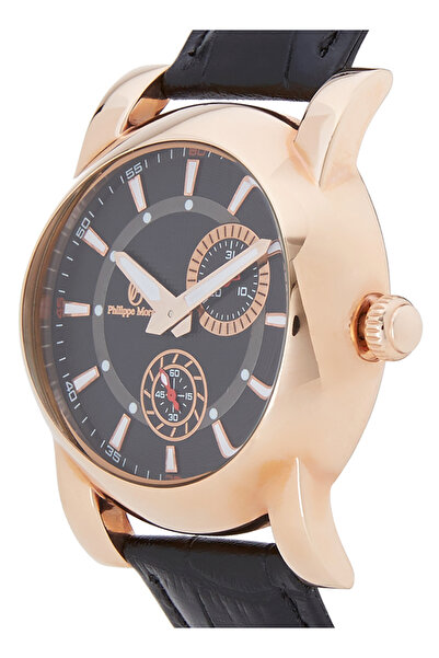 Philippe Moraly Men's Analog Wrist Watch L1423ROO - 34 mm - Brown