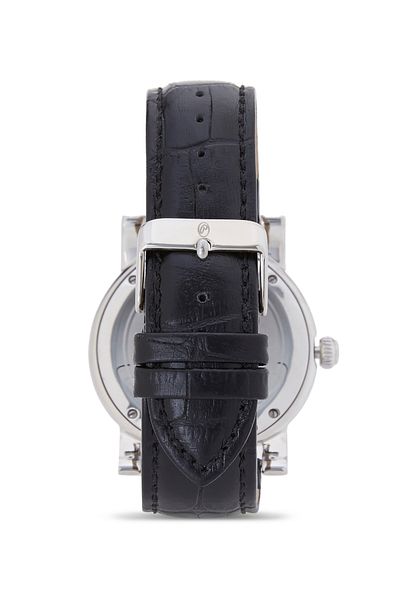 Philippe Moraly Men's Analog Wrist Watch L1423WWB - 34 mm - Black