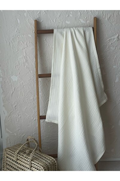 Baby Krem %100 Pamuklu 120x120 Ebat 4 Katlı Müslin Bebek&Çocuk Battaniyesi