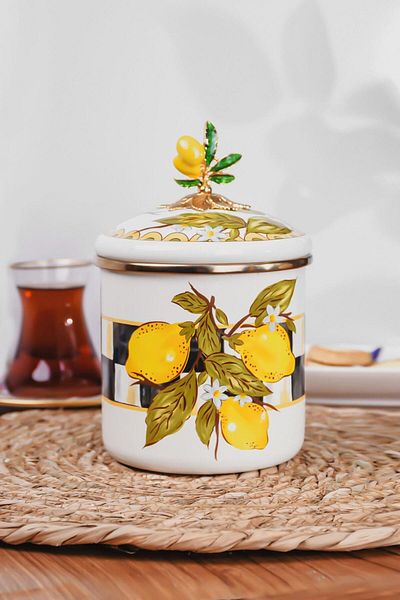 Miss Betty Enamel Jar 12 cm Linda Collection Miss-9663-02