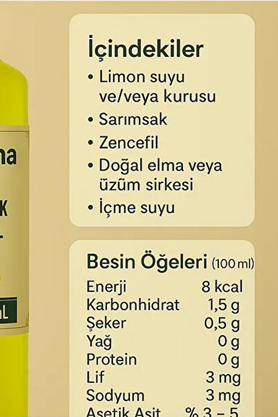 Biotama Limon Sarımsak Zencefil Sirkesi 500 ml | Doğal & Fermente Karışım |