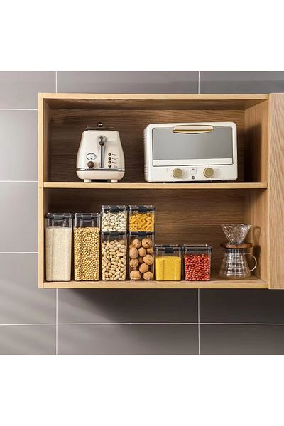Choice L 1pc Clear Food Storage Box With Lid Plastic Kitchen Pantry Organization Container