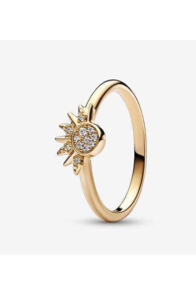 POSEİDONS JEWELLERY Gökyüzü Işıltılı Güneş Yüzük S925