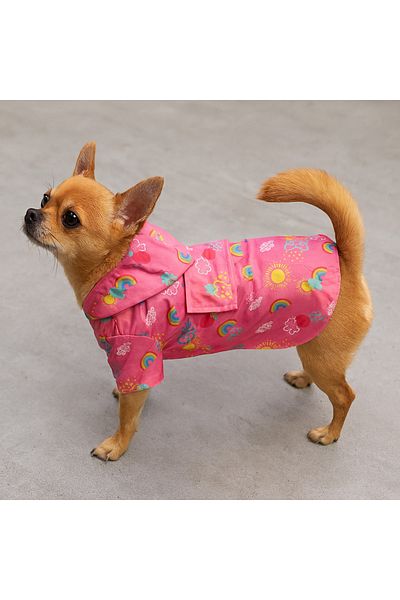 MPZ Pets Dog and Cat Vest & Jacket with Fleece Inside Rainbow