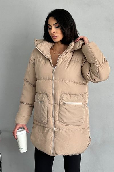 moda armanc Women's Hooded Puffer Long Coat