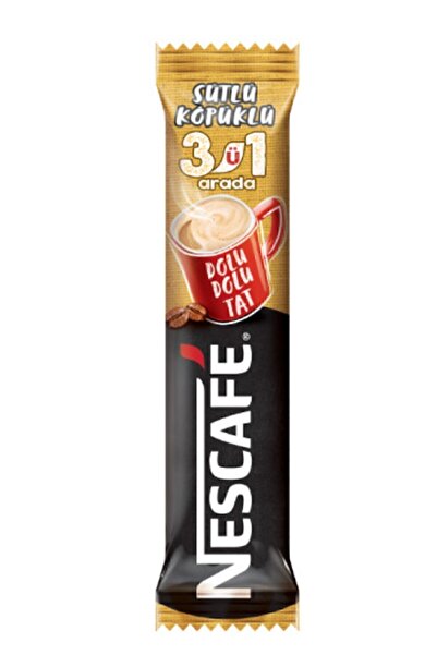 Nescafe Nastle 3&1 Arada Sütlü Köpüklü 100 Adet X 17.4 gr