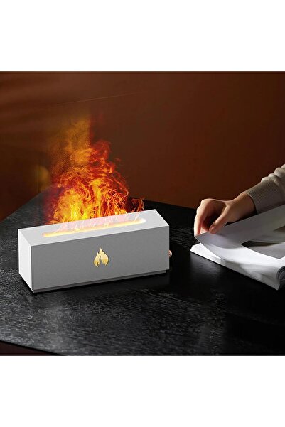 EN SİGA Şömine Görünümü Volkan Difüzörü Çoklu Mod Seçimi Oda Hava Nemlendirici