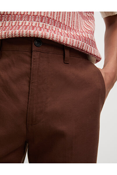 Marks & Spencer Regular Fit Keten Karışımlı Chino