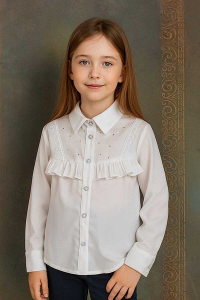 Elayza Cămașă de școală pentru fete / cămașă albă 323