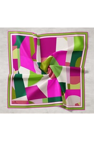 Silk Home Eșarfă de mătase Tivil roz-verde 11404-25