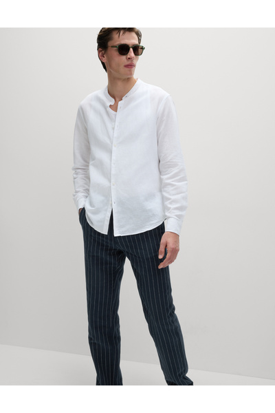 Marks & Spencer Regular Fit Keten Karışımlı Chino