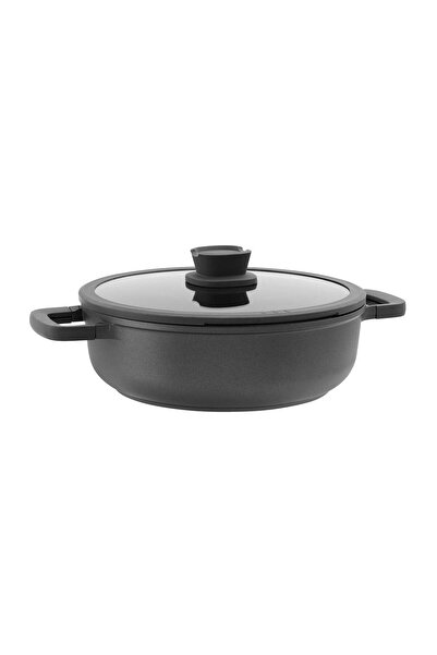 Berghoff LEO STONE Yapışmaz Kapaklı Alüminyum Döküm 2 Saplı Sote Tavası 28 cm
