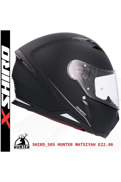 Shiro Kask Fullface Hunter M.c Mat Siyah L 5960