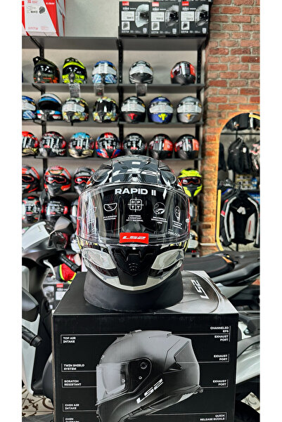 LS2 RAPID 2 SPOX GRİ-KIRMIZI KASK