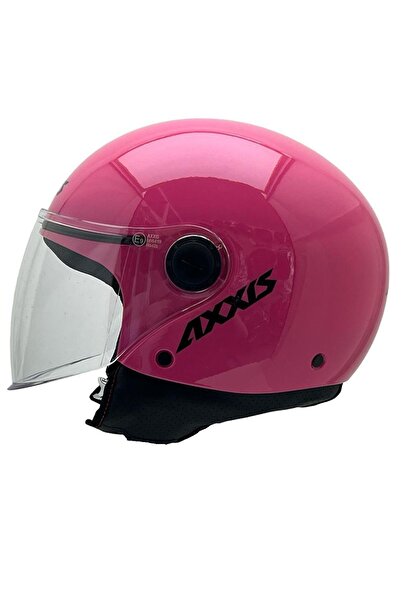 AXXIS AXXİS SQUARE YARIM KASK SOLİD PARLAK PEMBE