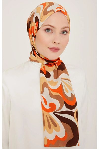 Armine Trend Defne Şal 6348-2-04 Portocaliu Maro
