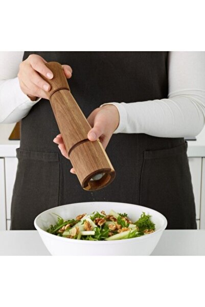 IKEA Intressant Ahşap 27 Cm Tuz - Baharat Öğütücü - Seramik Öğütme Mekanizması