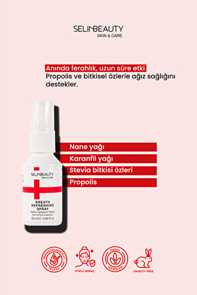 SELİNBEAUTY Skin&Care Nefes Tazeleyici Ağız Kokusu Önleyici Spreyi