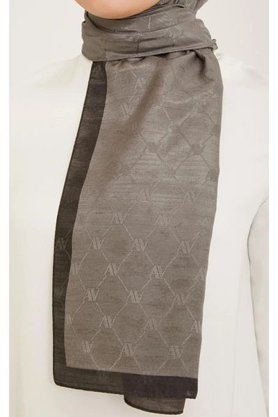 Armine Trend Monogram Shawl 2-140 - Γκρι