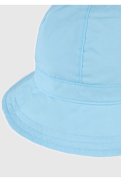 United Colors of Benetton Baby Turquoise Print Detailed Double Sided Drawstring Bucket Hat