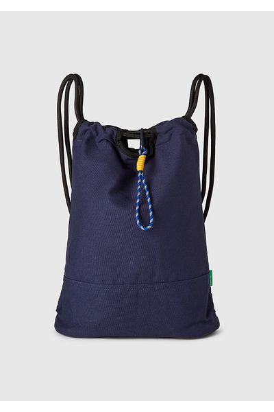 United Colors of Benetton Men's Lavender Blue Canvas Drawstring Backpack