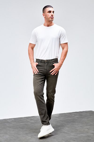 HALAT'S Мъжки дънки RAMOS Pine Green Regular Fit Lycra Jeans