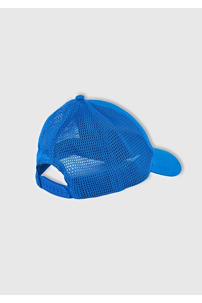United Colors of Benetton Șapcă reglabilă pentru băiat Saks Blue Front Graphic Printed Mesh Back