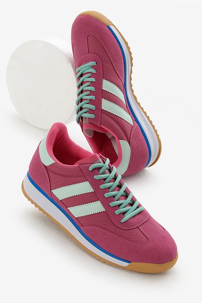 Tonny Black Pantofi sport unisex fucsia cu talpă termică cu dungi duble