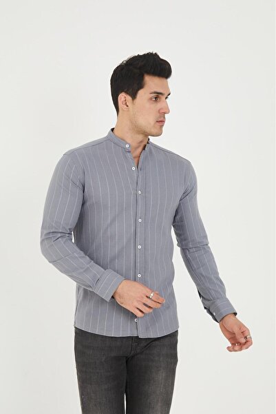 jack carisma Чоловіча сорочка з лайкрової бавовняної тканини з облягаючим коміром з лайкри