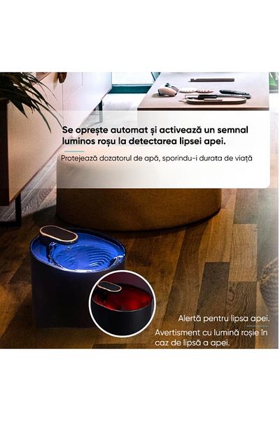 OEM Dispenser de apa automat, tip fantana pentru pisici si caini, 3L, Filtru de curatare, Culoare Negru