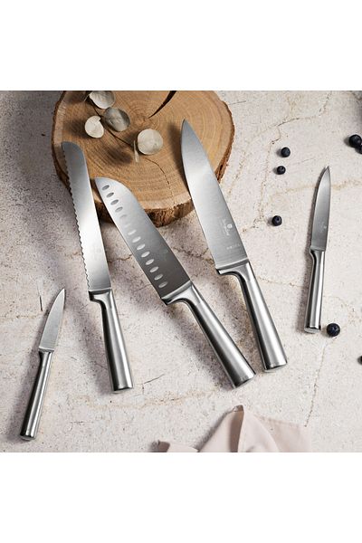 Berlinger Haus 6-piece Knife Set With Wooden Stand Stainless Steel Extra Sharp