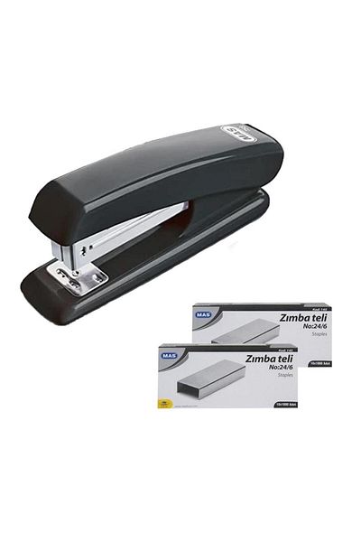Mas 758 Stapler Machine 24/6 Black 2 Staple Wire