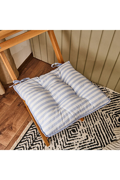 Evidea Μαλακό Ναυτικό Παιχνιδιάρικο Μαξιλάρι Καρέκλας - Εκρού / Μπλε - 43x43 cm