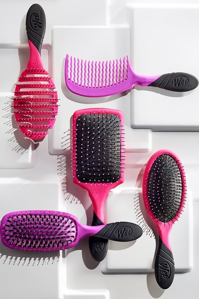 Wet Brush Pro Paddle Detangler Perie/Pieptene lat pentru descurcarea părului, Negru