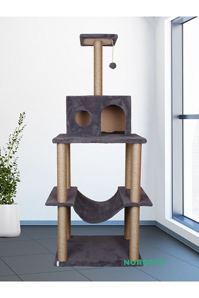 Nursoft Zooplus Tower XXL Cat Scratching and Playing House Platform