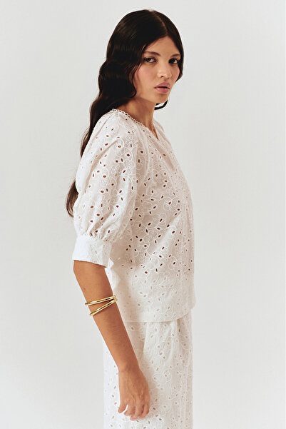 Exquise Μαύρη μπλούζα με κοντό μανίκι Fishtail Fabric Comfortable Fit