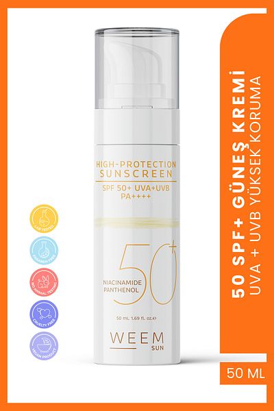 weem Spf 50 Oil-Free Tone Equalizing & Anti-Blemish Sunscreen 50 ml – Water Based, Non-Comedogenic