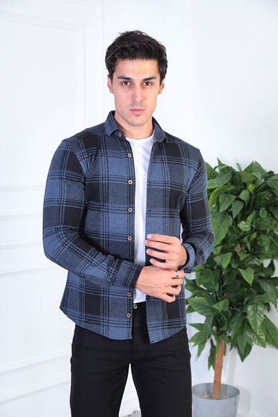 jack carisma Мъжка риза Lumberjack - Slim Fit, гъвкава и удобна за носене