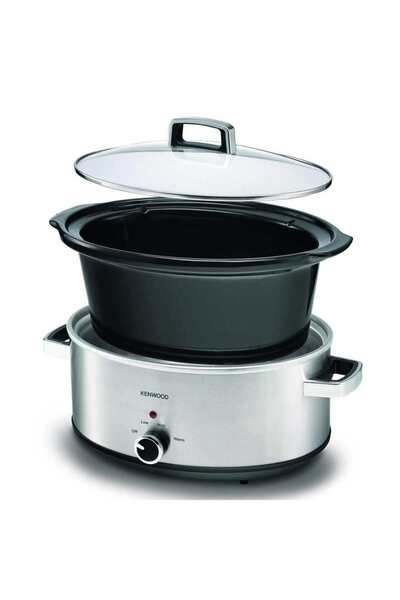 Kenwood Slow Cooker SCM70 6.5L Silver – 3 Heat Settings, Ceramic Pot, Dishwasher Safe