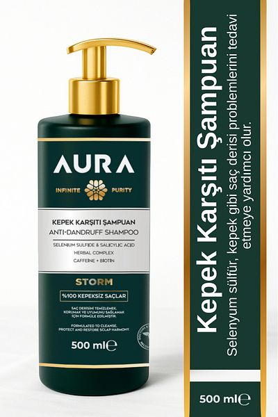 STORM VİTALS Aura Anti-Dandruff 500 ml Shampoo