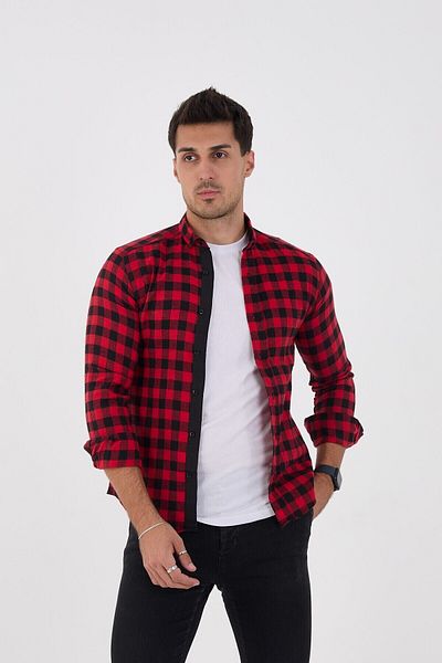 jack carisma Flannel Slim Fit Thin Lumberjack