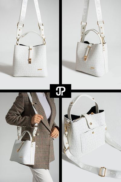 POLOGRAND London Geantă de umăr originală Just Polo Collection, cu 4 compartimente, din piele moale de lux, cu curea încrucișată reglabilă