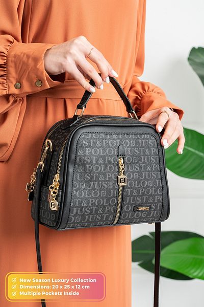 POLOGRAND London Original Just Polo Collection Luxury Soft Leather Stylish Hand and Shoulder Bag with Adjustable Cross Strap