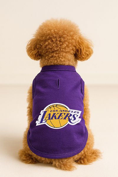 MPZ Pets Cat and Dog Outfit & Dress - Purple Los Angeles Lakers Tank Top
