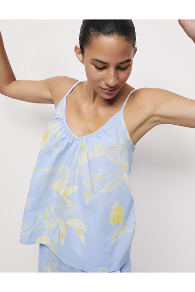 Marks & Spencer Saf Pamuklu Baskılı Pijama Üstü
