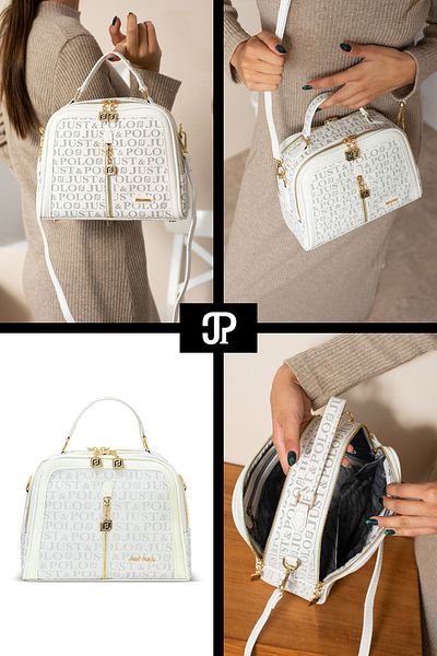 POLOGRAND London Original Just Polo Collection Geantă de mână și de umăr elegantă din piele moale de lux, cu curea încrucișată reglabilă