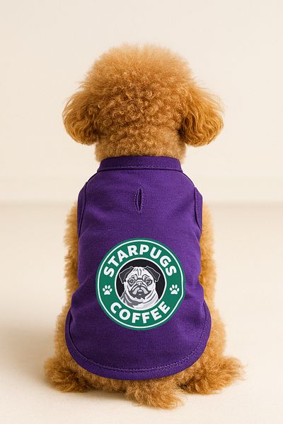 MPZ Pets Cat and Dog Outfit & Gown - Purple Starpugs Tank Top